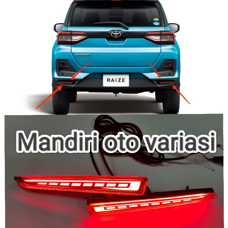 Toyota Raize led Reflector Lights Rear bumper Lights Variations Of Car