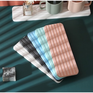 Mouthwash coaster diatom mud absorbent pad washstand long strip diatomaceous earth tray toilet qu #2