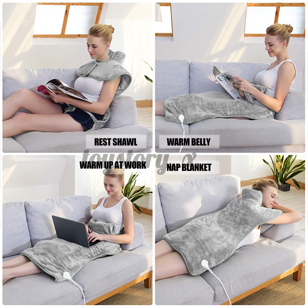 Washable Heating Shawl Electric Blanket Throw Neck Shoulder Controller