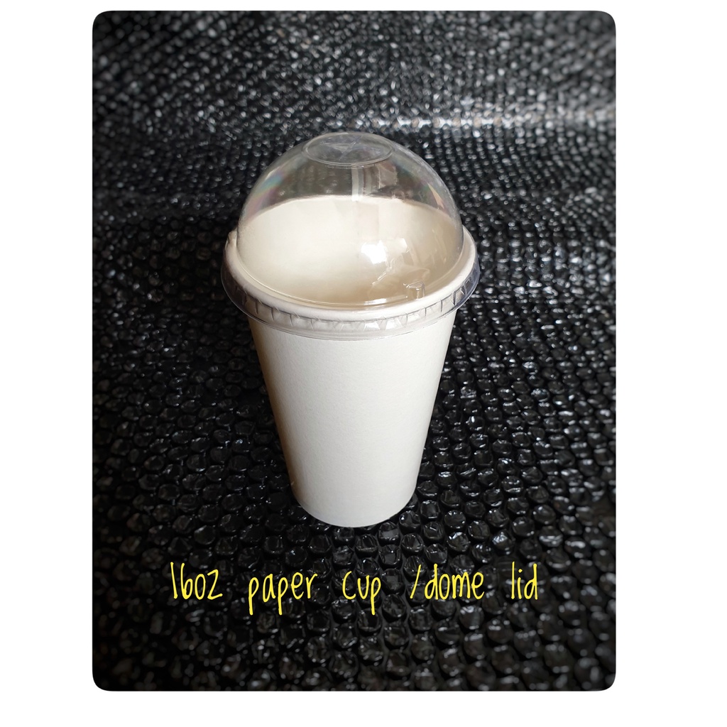 Paper Cups Milk Tea Cups 16oz Paper Cups With Dome Lids Cups 90mm 50 Pcs Lmmp Milktea 4134