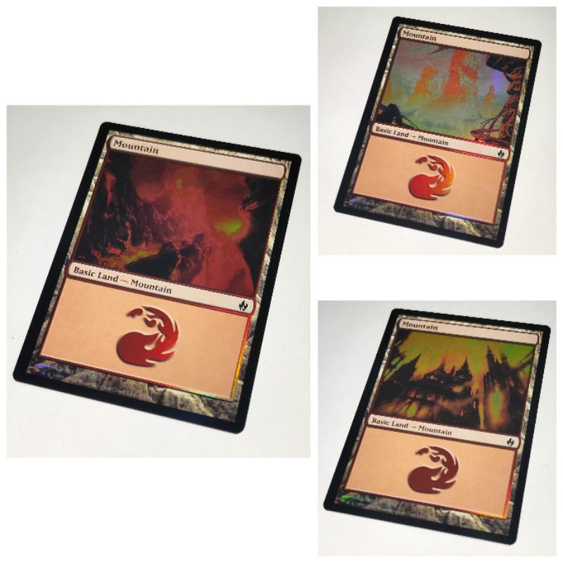 20 Foil Basic Land Cards - Random Sets - NM/Lightly Played - Magic The Gathering MTG