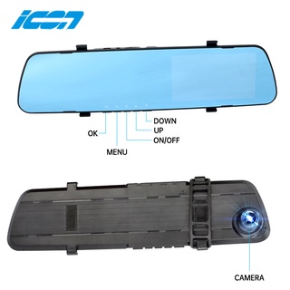 Car DVR Car Video Camera Full HD 1080P 4.3 inch with Dual Lens for Vehicles Front & Rearview Mirror #7