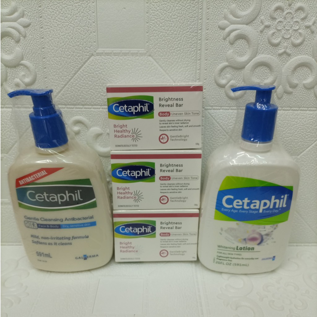 Cetaphil bundle set(3 soap cleanser+whitening lotion)avaialable soap SNAIL WHITE  only
