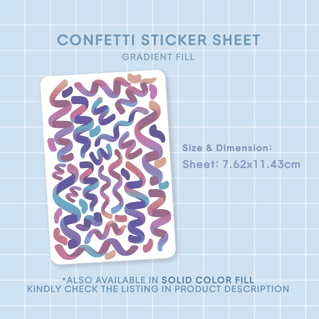 polco journaling gradient confetti journal deco sticker sheet kpop journal stickers com paper stickers labels tags