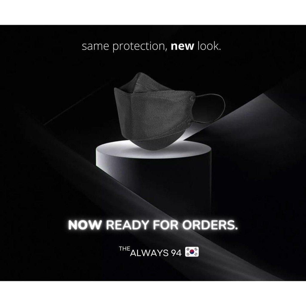 ALWAYS KF94 MASK (Protective Face Mask) BLACK COLOR Shopee Philippines