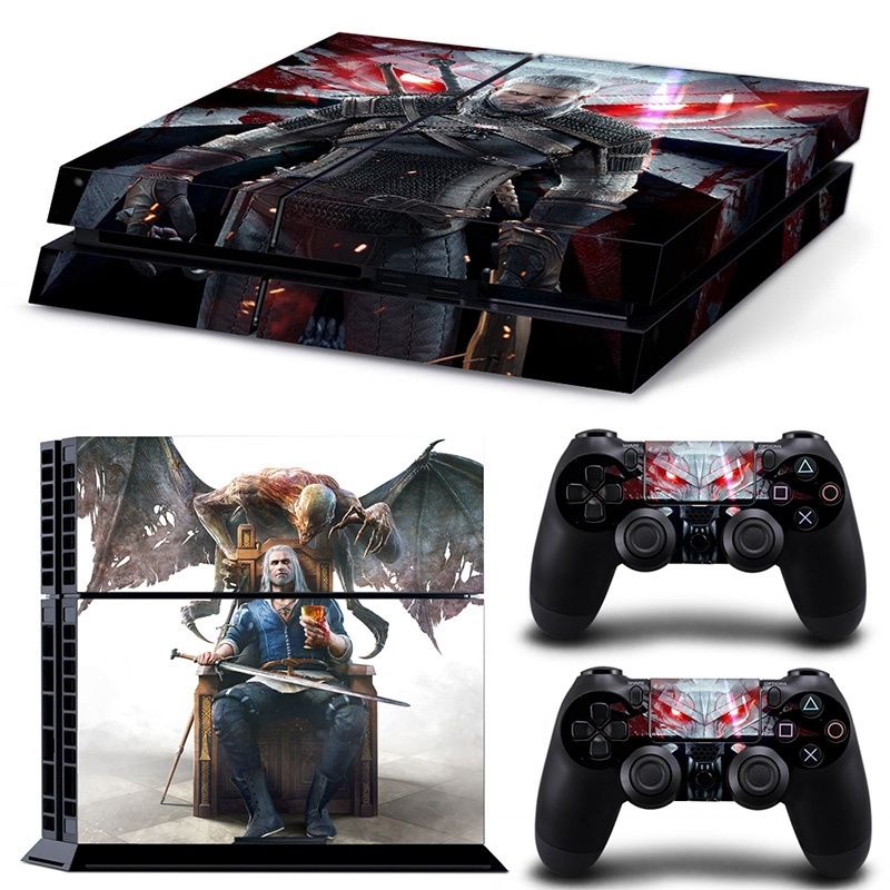 Download PS4 Skins Sticker Covers Skins Decal Set for PS4 Playstation 4 Console - The Witcher 3: Wild ...
