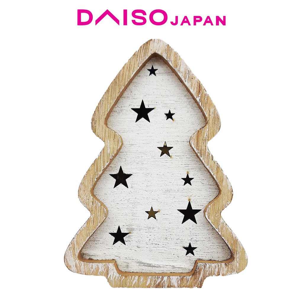 Daiso Wooden Christmas Tree LED Decoration Star  Shopee Philippines