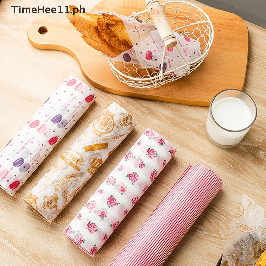 TIMEHEE 50Pcs/Lot Wax Paper Food Wrappers Wrapping Paper Food Grade