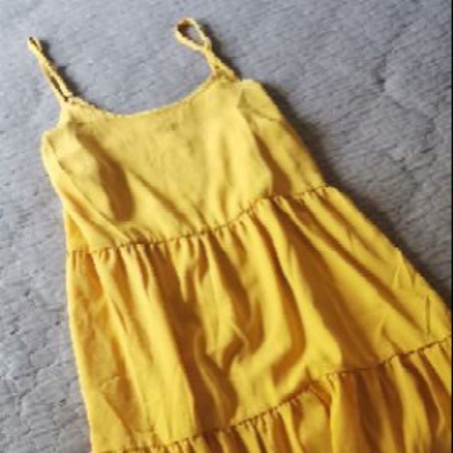 zalora yellow dress