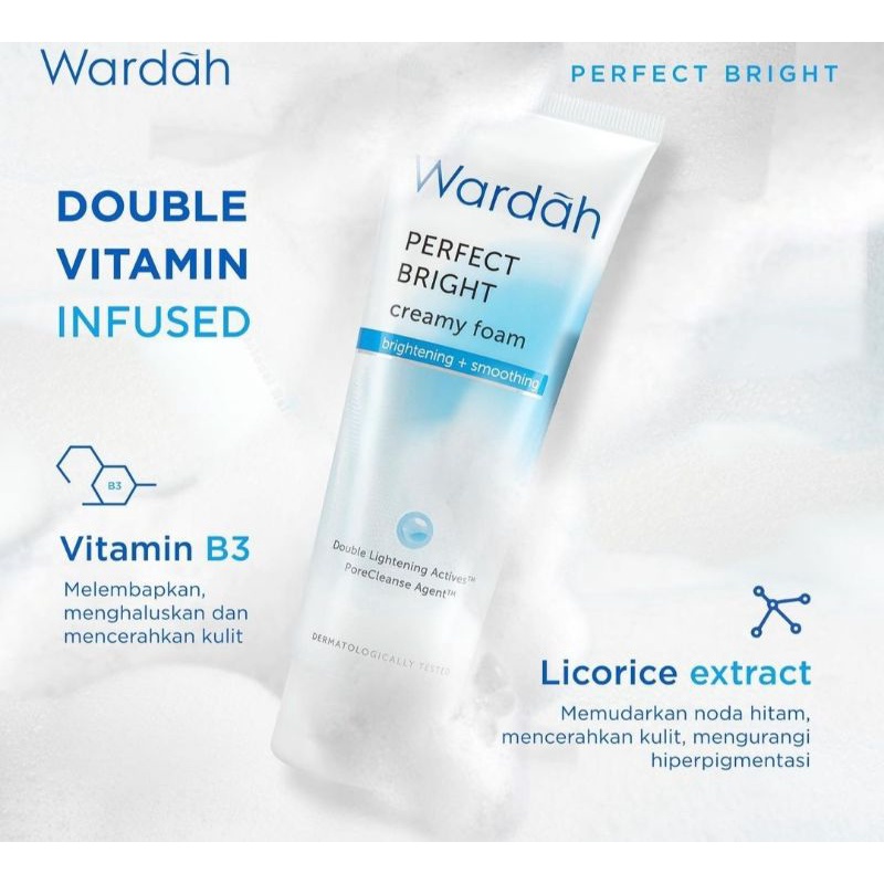 Wardah perfect bright creamy foam 50ml | Shopee Philippines