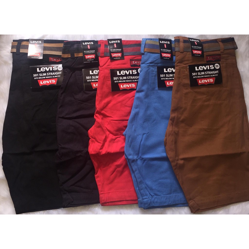 red levi cargo shorts