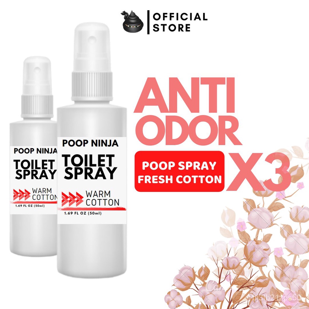 WARM COTTON Poop Spray Odor Buster Air Freshener Poop Ninja Poo Spray