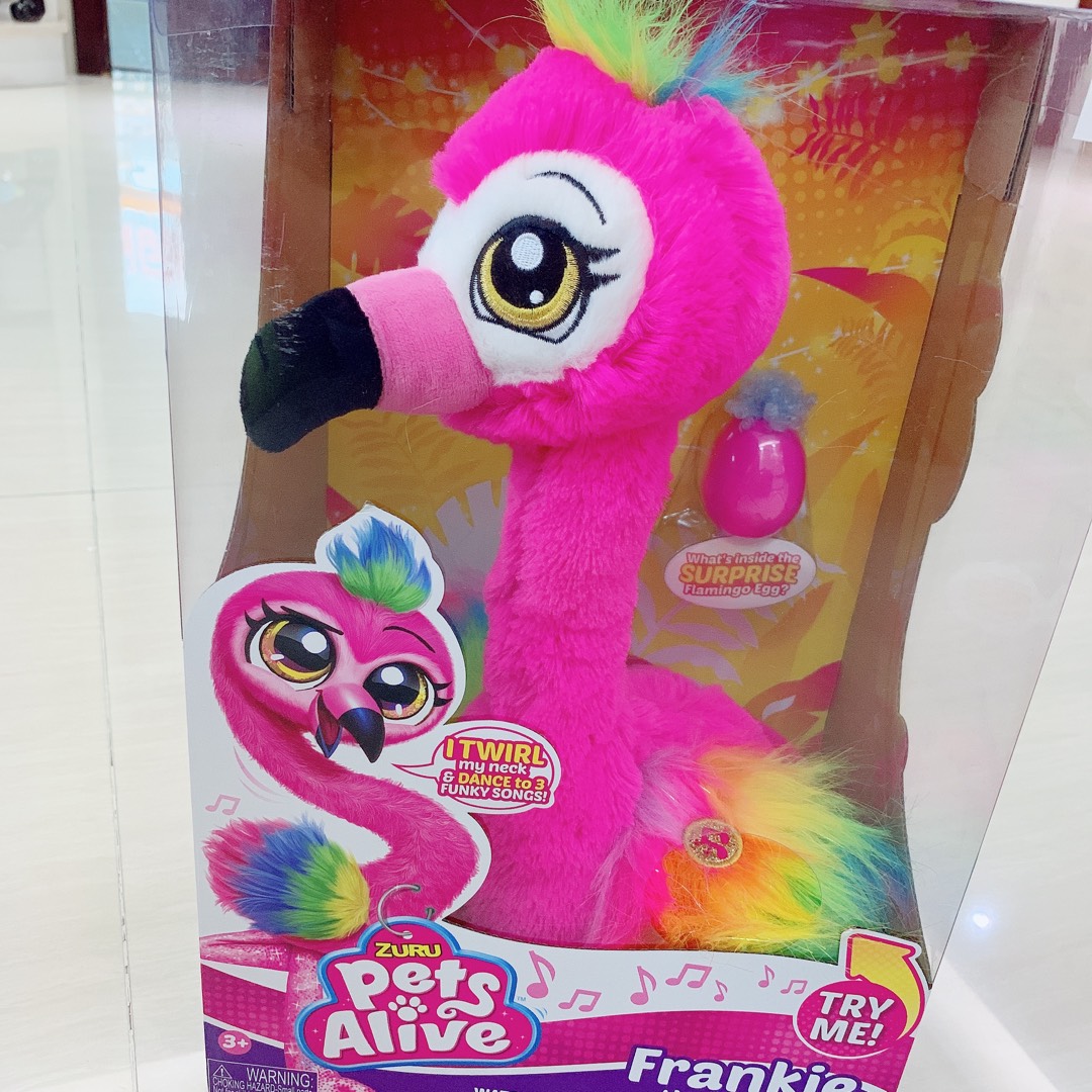 zuru pets alive frankie the funky flamingo toy
