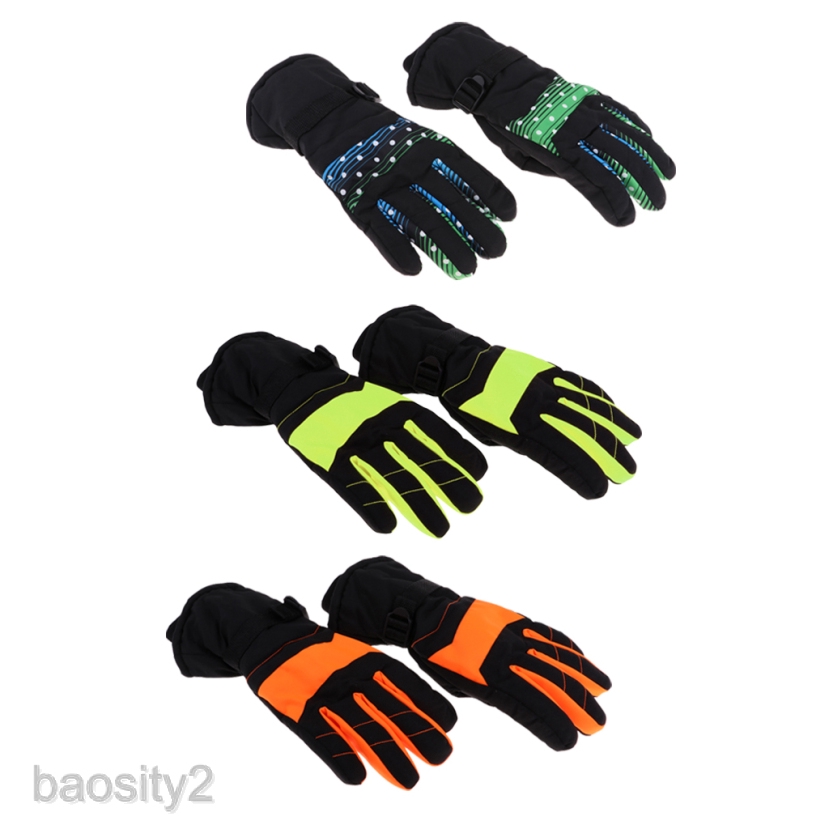 mens orange ski gloves
