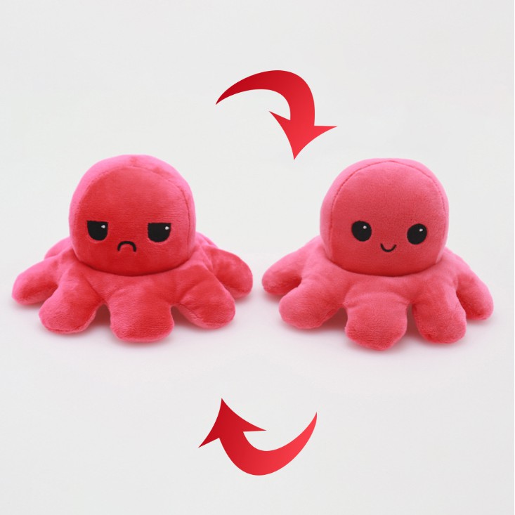 octopus mad and happy plush