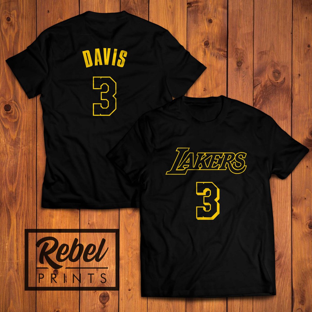 lakers black t shirt jersey