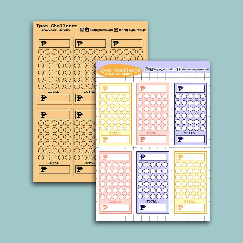 Ipon Challenge Planner Journal Scrapbook Stickers Shopee Philippines
