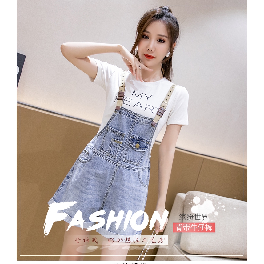girls jean short overalls