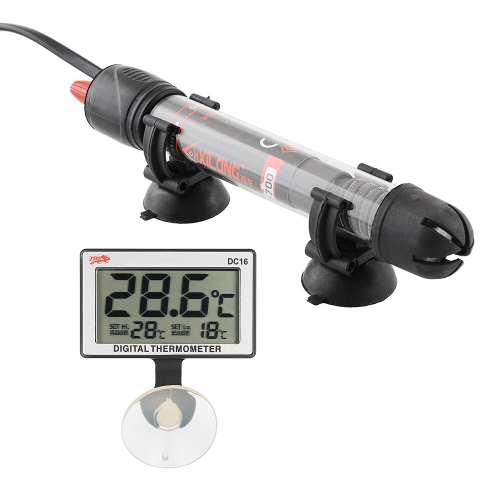 Aquarium Heater Kit with LCD Digital Thermometer Fish Tank Heating Rod