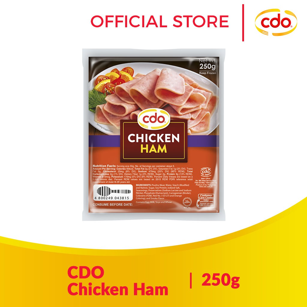 Cdo Chicken Ham 250g Shopee Philippines