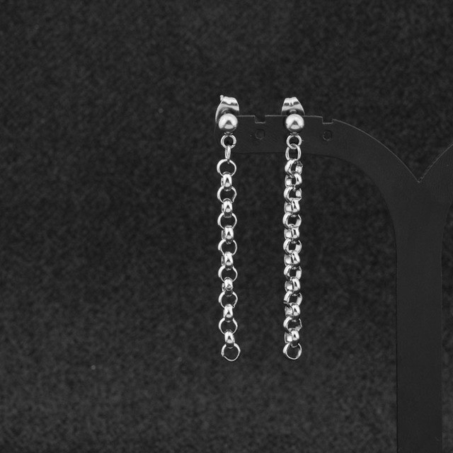 1pc Kpop BTS  Earing KPOP  with the same minimalist ring chain Earstud Piercing Non-piercing Long Chain Stick Earclip Stylish  JK V JIMIN SUGA JIN RM J-HOPE