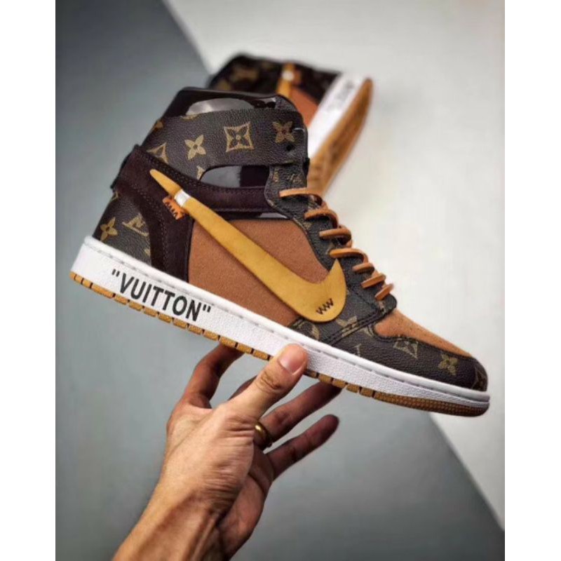 Off White X Nike Air Jordan 1 X Louis Vuitton Sneaker Running Shoes Shopee Philippines