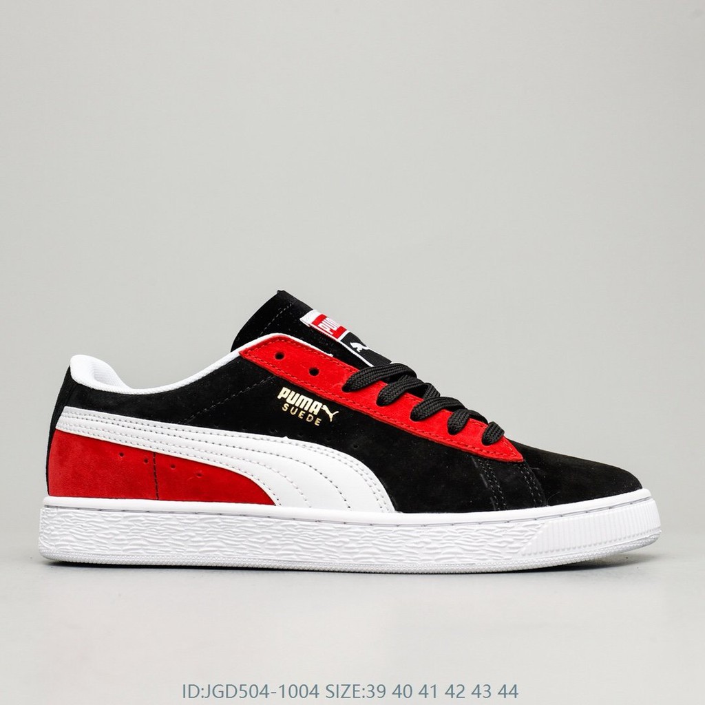 puma shoes red black
