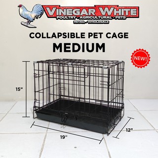 Heavy Duty Pet Cage Collapsible Medium Dog Cat Rabbit Puppy Kitten Bird Foldable Crate Coated