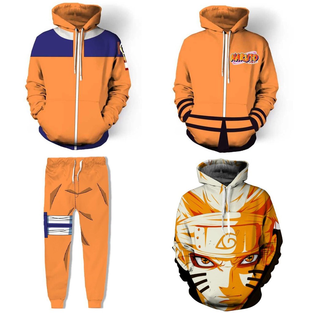 Naruto 3D anime print sweater hoodie jacket | Shopee Philippines