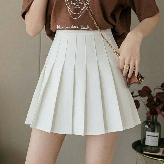 Korean High Waist Pleated Skirt | Shopee Philippines