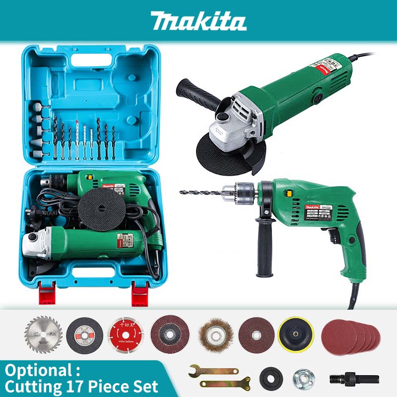 Makita electric Impact Drill and Grinder Set 2in1 (Hard Case) Drill