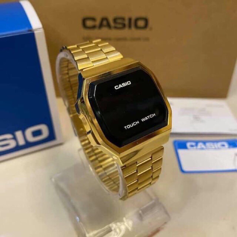 gold touch screen watch