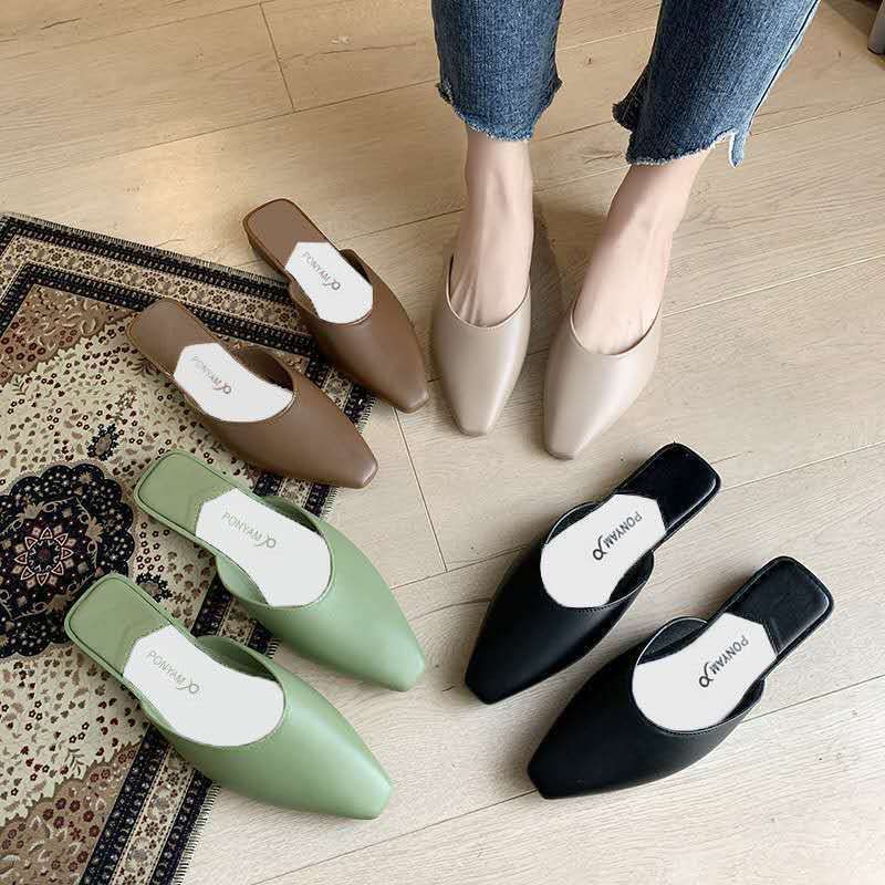 Korean Fashionable design loafer shoes sandals flat for ladies(add one ...