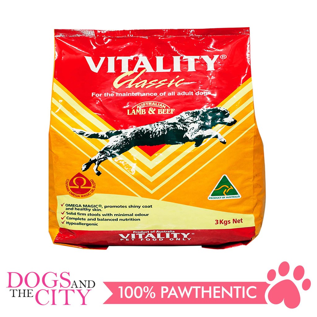 VITALITY CLASSIC LAMB & BEEF Dog Food 3kg Shopee Philippines
