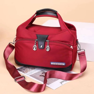 ✷AL #1423 Korean nylon waterproof shoulder bag multi-zip bag handbag Womens Sling Bag☀