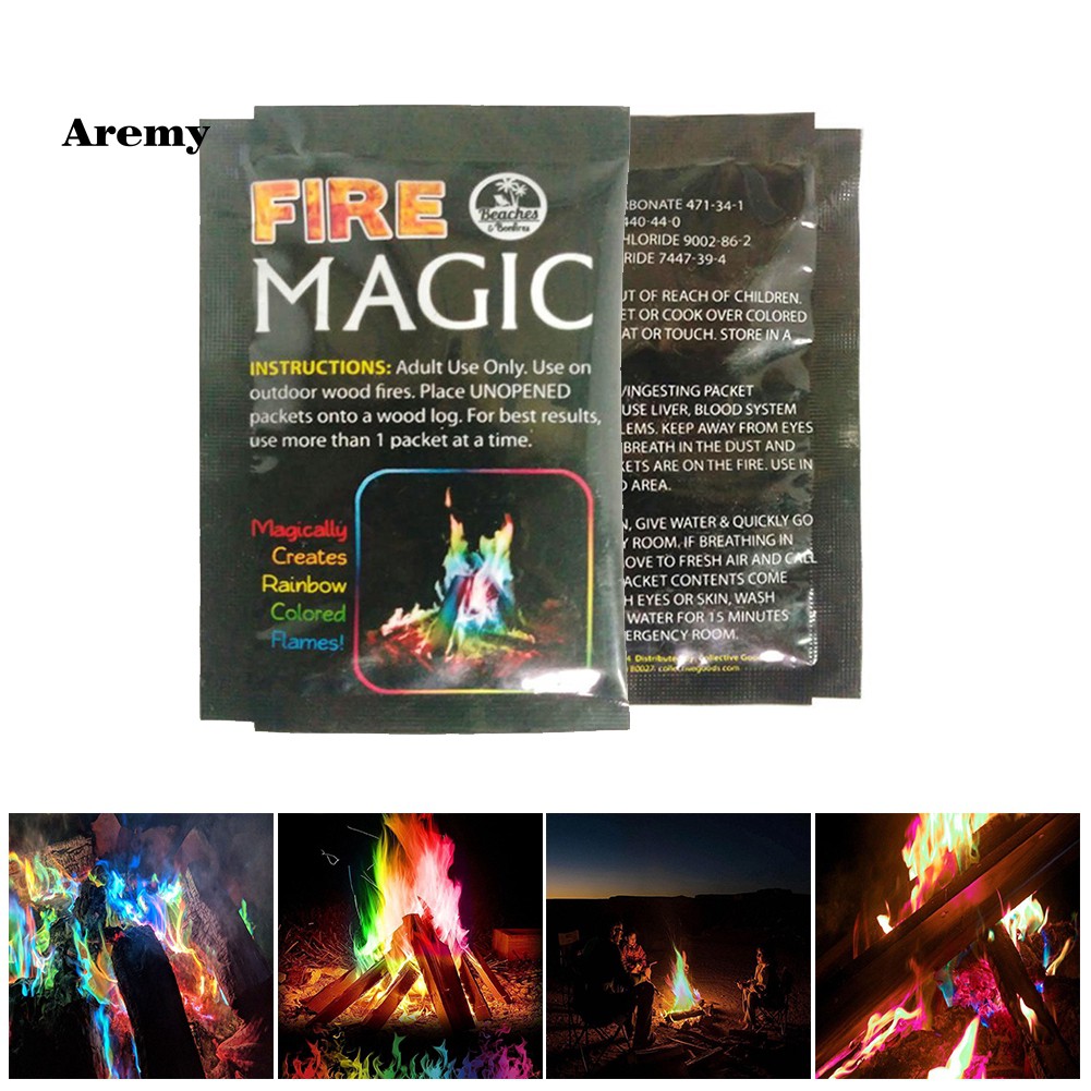 Aemy 15g Fire Powder Magic Trick Coloured Flames Bonfire Fireplace