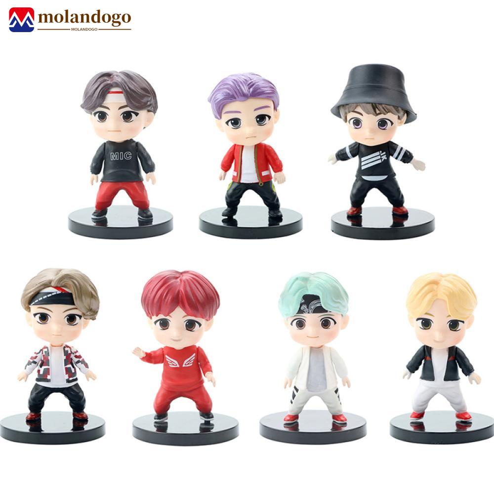 MOLANDOGO 7Pcs/Set Cute Kpop BTS Bangtan Boys BT21 Mini Model ...