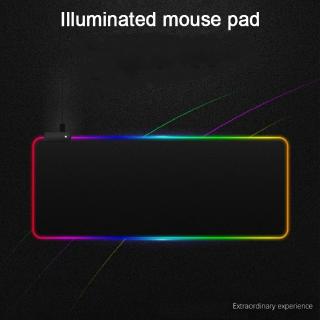 Dirt-Resistant Gaming Mouse Pad 900 x 400 x 4mm Gaming Mouse Pad Extra Large Size Ultra Thick RGB Colorful LED Lighting Waterproof