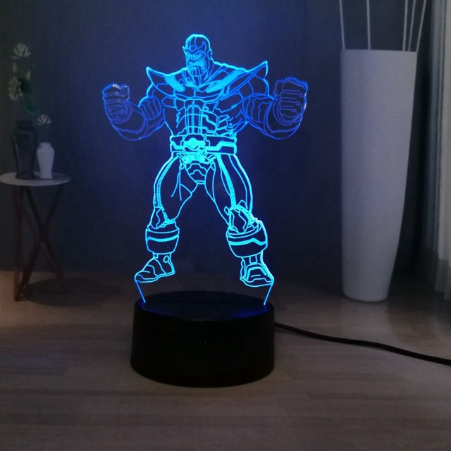 Superman Batman Iron Man Spider Man Thanos Figure light LED Night Light USB  Remote 3D Lamp Marvel Fans Gift | Shopee Philippines