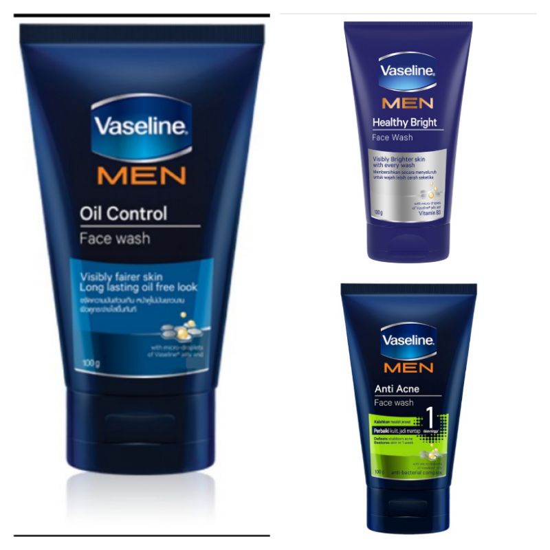 Vaseline Men Face Wash 100G | Shopee Philippines