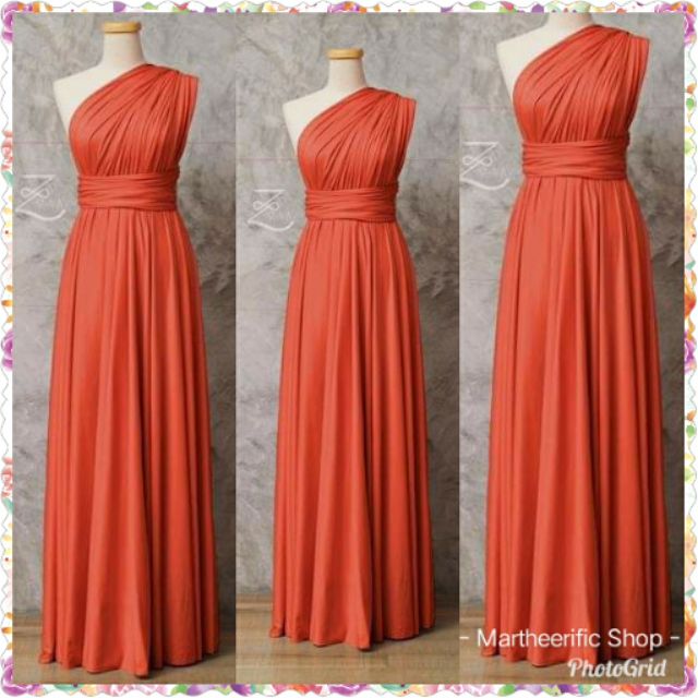 infinity dress orange