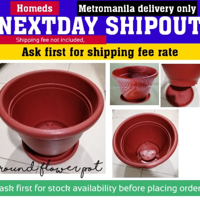 Round plastic flower pot Metro Manila | Shopee Philippines