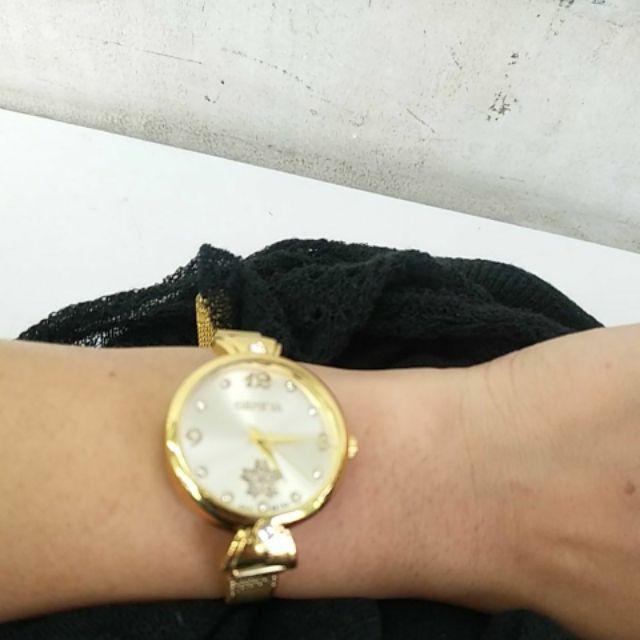 Geneva korean Womens Crystal Gold Watch lassic Modern Design Elegant ...