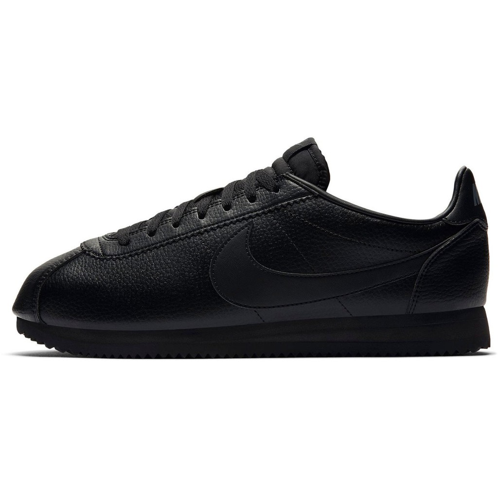 all black leather cortez
