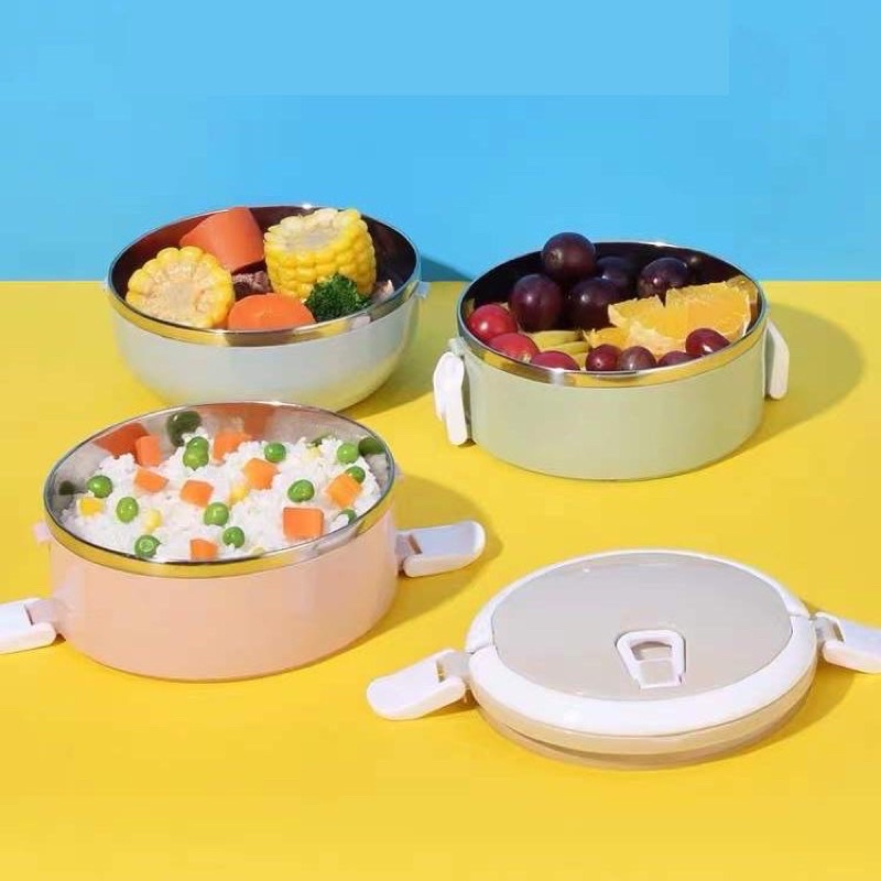 Portable Three Layers Stainless Steel Insulated Bento Lunch Box Leak ...