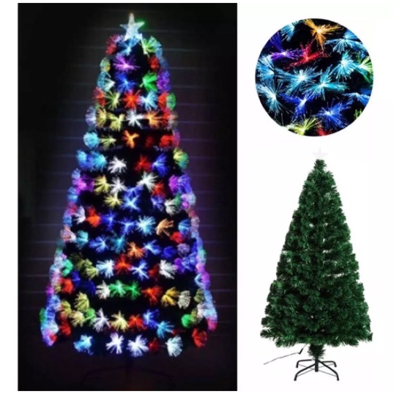 4ft 120cm Christmas Tree Premium PVC Needles Sturdy Metal Stand LED Lights 