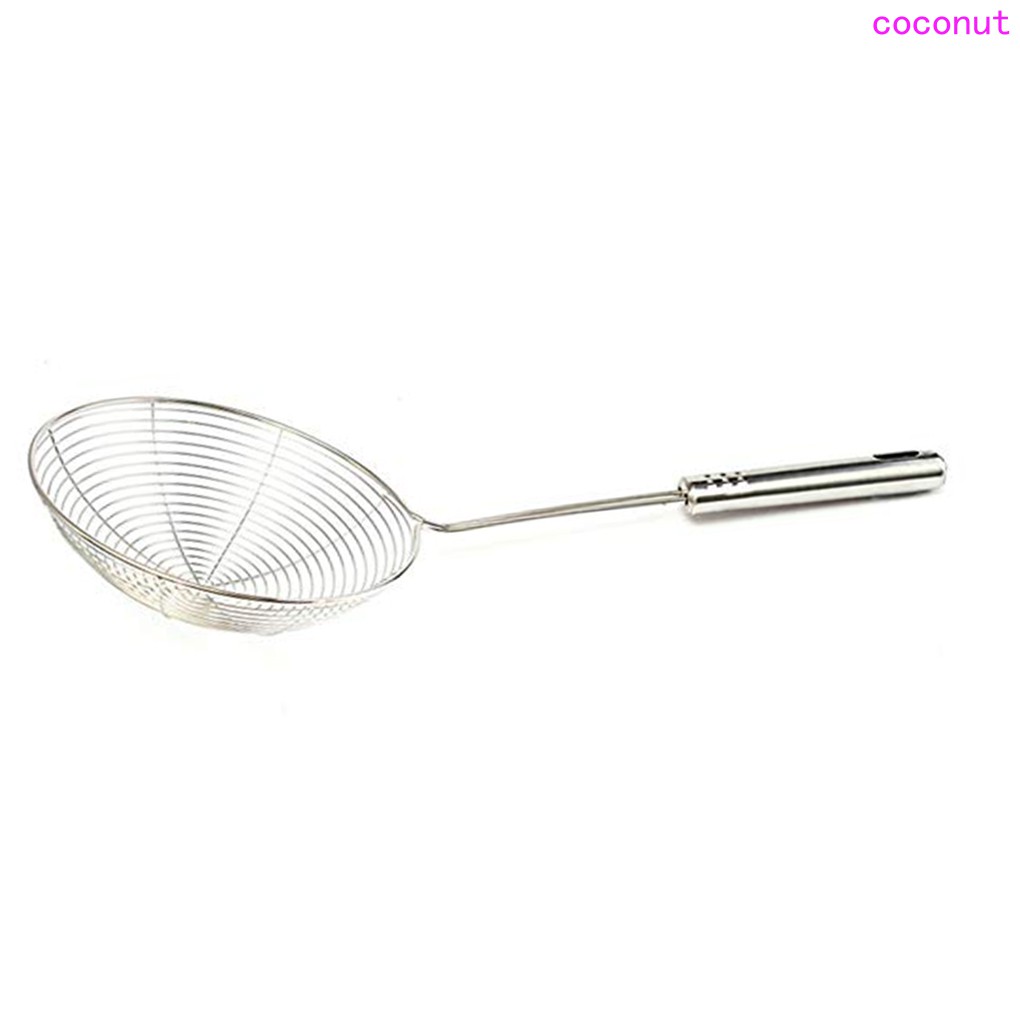 Stainless Steel Long Handle Round Mesh, Round Mesh Strainer Use