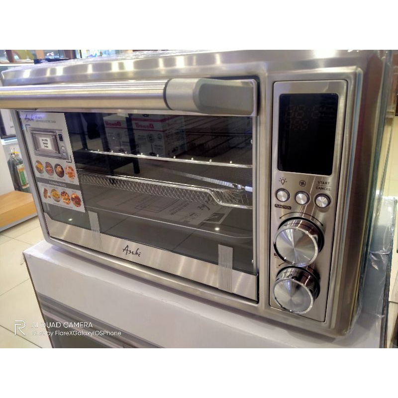Asahi Air Fryer Oven 30L Stainless Steel Finish LED Display Shopee