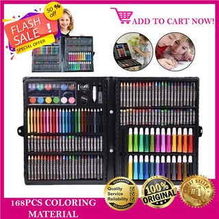 NEW 168 pieces Kids Painting Set with Watercolor Oil Painting Crayons Color Pens Pastel Stationary C #5