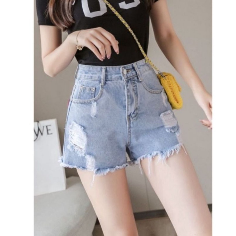 Tattered short denim korean PURE HIGHWAIST denim short | Shopee Philippines